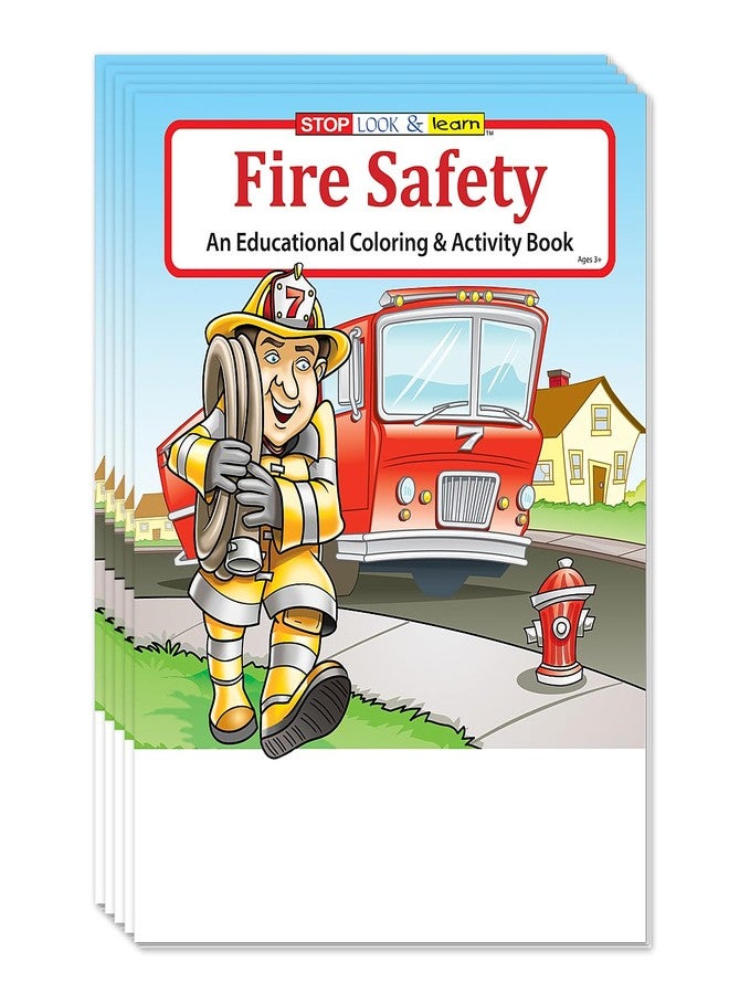 ZOCO - Fire Safety for Kids - Firefighter Coloring Books (25 Bulk Pack, Without Crayons) - Fire Prevention Week Items - Birthday Party Favors & Activities - Image 1
